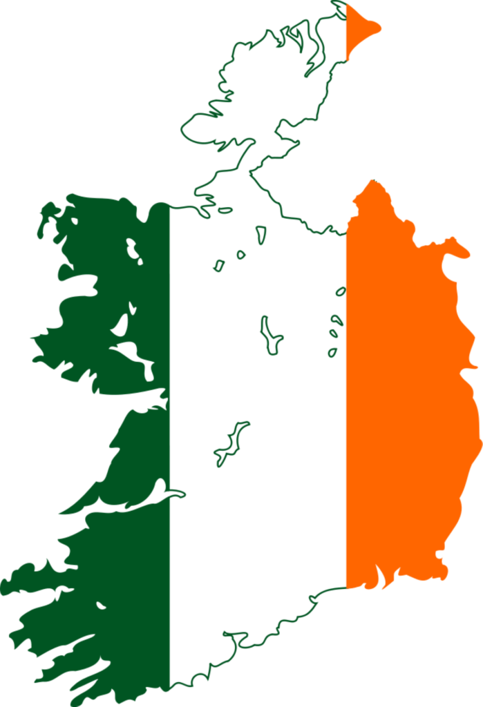 ireland Ireland Flag Map